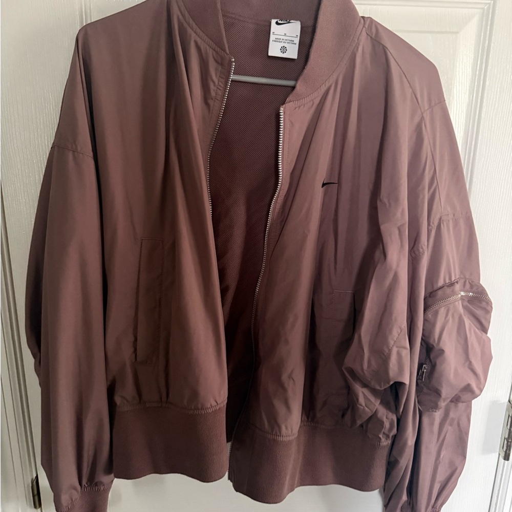 Nike Women's Mauve Cargo Bomber Jacket